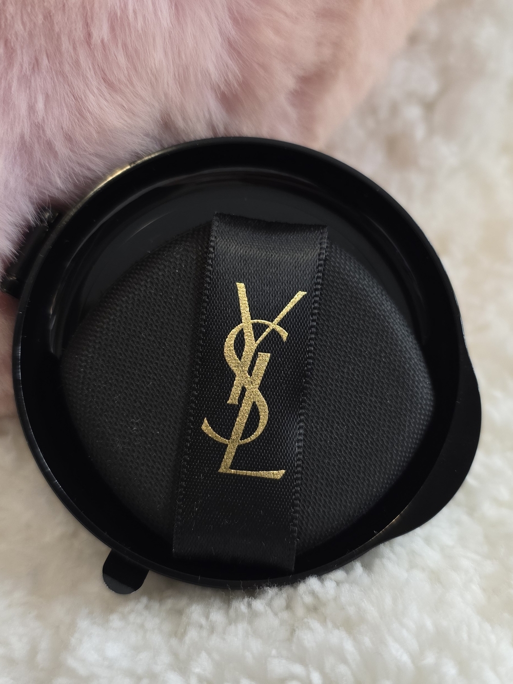 Yves Saint Laurent (YSL) Compact Powder Puff - Black & Gold